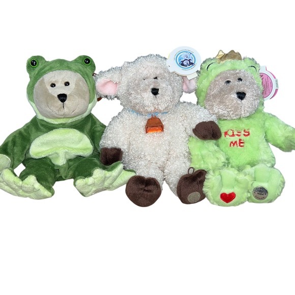 NWT Starbucks Bearista Plush Bears
Lot of 3 Sheep‎ Frog Kiss Me 10" 2004 2005 - Picture 1 of 14